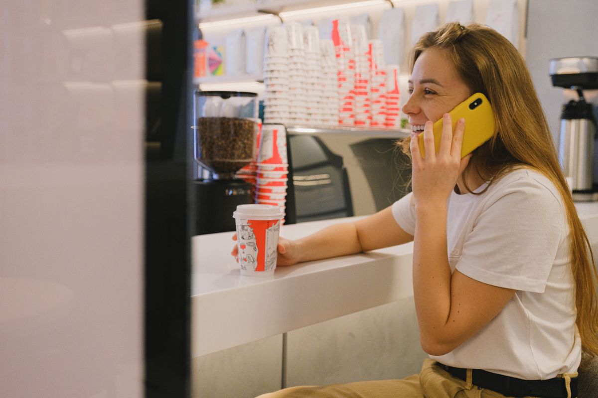 Placing an order on a phone