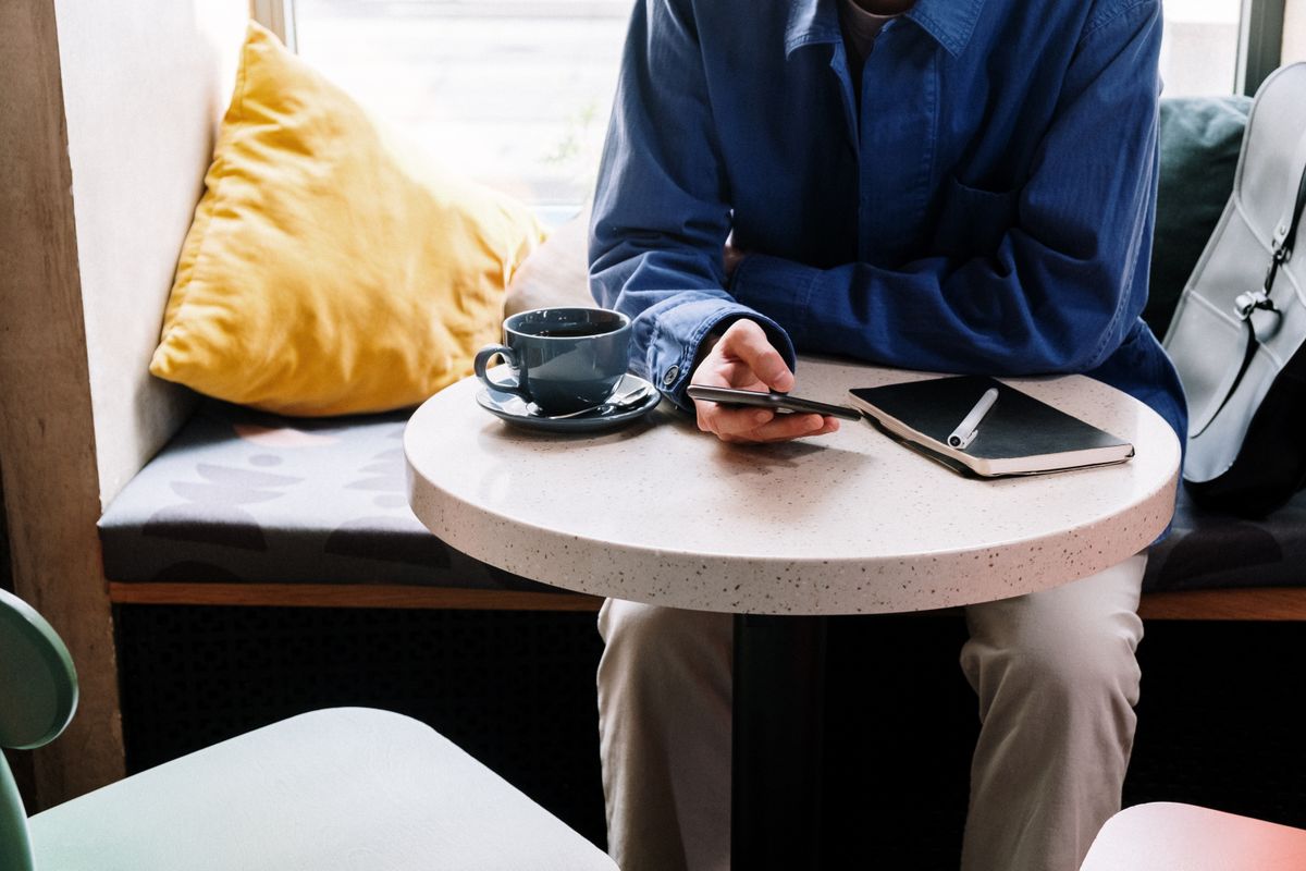 Placing an order on a phone